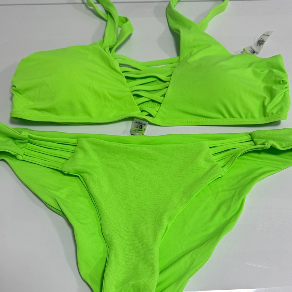 Neon Green Women's Swimwear Set